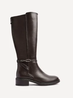 - Power High Leg Boots With Stretch Side Panel and Buckle Detail*Linzi Hot