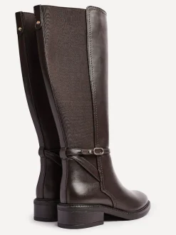 - Power High Leg Boots With Stretch Side Panel and Buckle Detail*Linzi Hot