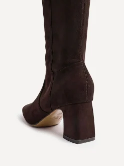 - Slate Stretch Knee High Block Heel Boots*Linzi Clearance