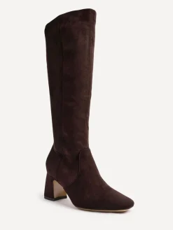 - Slate Stretch Knee High Block Heel Boots*Linzi Clearance