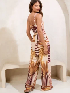 - Palm Printed Jumpsuit*Lipsy Clearance