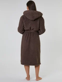 - Chunky Sherpa Hooded Midaxi Robe*Loungeable Outlet