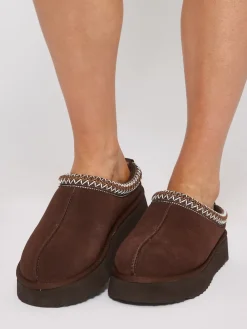 - Platform Real Sheepskin Lined Braided Mules*Loungeable Sale