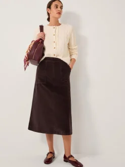 - Malika Corduroy Midi Skirt*Monsoon New