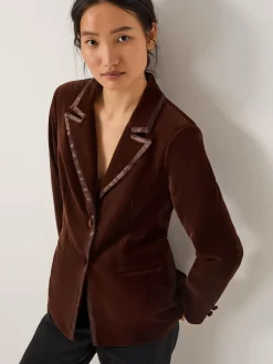 - Mila Single Breasted Velvet Blazer*Monsoon Clearance
