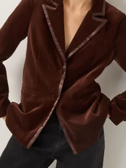 - Mila Single Breasted Velvet Blazer*Monsoon Clearance