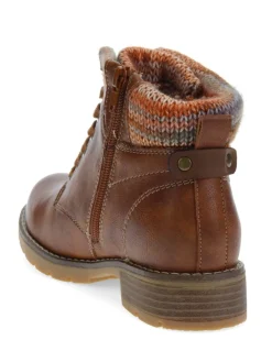 - Gebreide enkellaarzen met boord*Pavers New