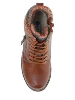 - Gebreide enkellaarzen met boord*Pavers New