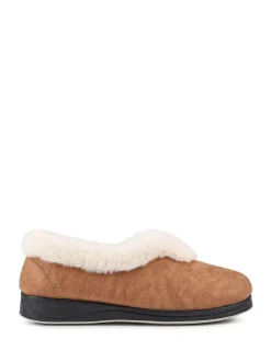 - Wide Fit Memory Foam Cosy Slippers*Pavers