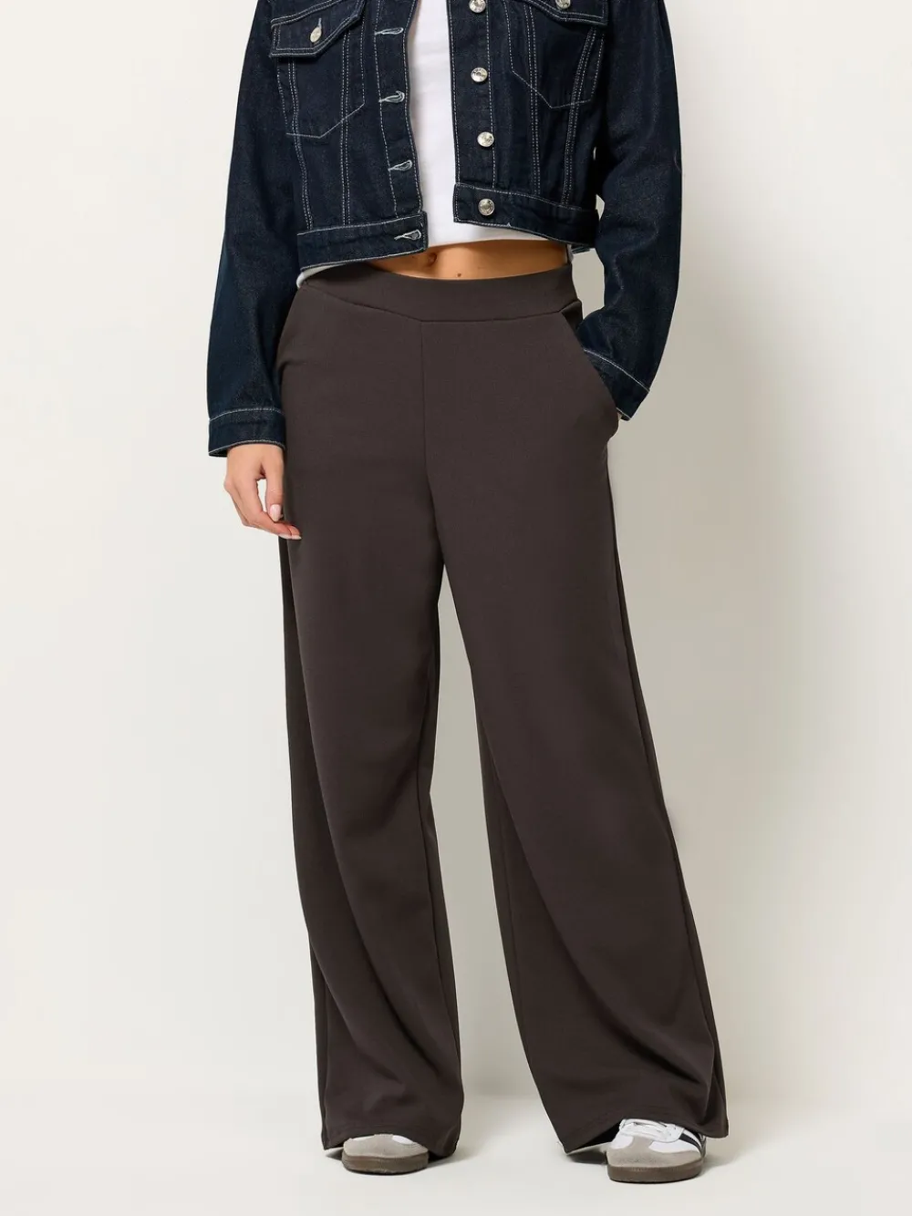 - - Broek van scubacrêpestof met wijde pijpen*PixieGirl Petite Clearance