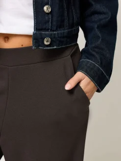 - - Broek van scubacrêpestof met wijde pijpen*PixieGirl Petite Clearance