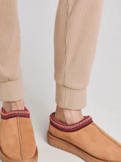 Bruin - Bruine Muiltje Pantoffel met volledige borduursel en Wijde pasvorm*Simply Be Online