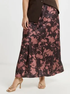 - satijnen maxi-rok*Simply Be Discount