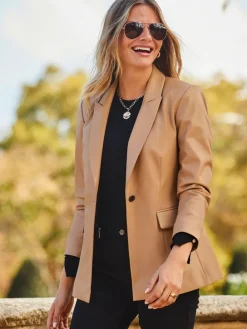 - blazer van imitatieleer*Sosandar Discount