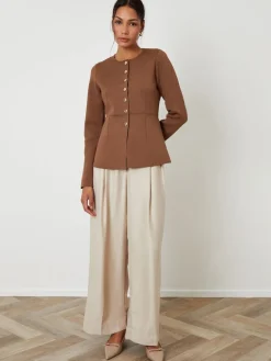 - Cinched Knitted Button Up Cardigan*Threadbare Hot