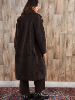 - lange jas met borg*Threadbare Online