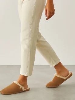 - Isotoner Ladies Real Suede Mules With Water Repellency*Totes