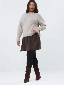 - Check Mini Skirt*Yours Curve