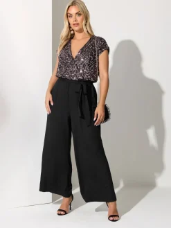 - London 2-in-1 Jumpsuit met Pailletten*Yours Curve Hot