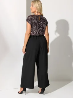 - London 2-in-1 Jumpsuit met Pailletten*Yours Curve Hot