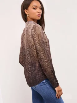 - bedrukt chiffon overhemd*Lipsy Clearance