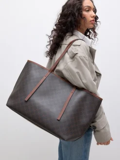 Bruin monogram - Grote schoudertas*Next New