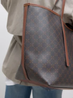 Bruin monogram - Grote schoudertas*Next New