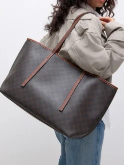 Bruin monogram - Grote schoudertas*Next New