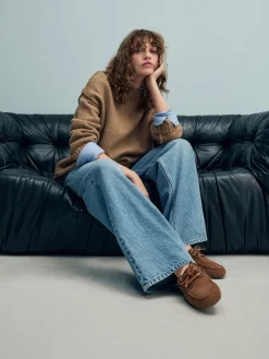 - Leren bootschoenen met ronde neus*Next Hot