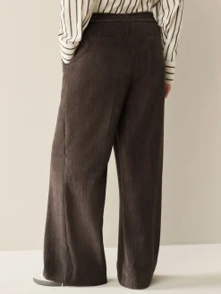 Bruin/khaki - Wide Leg Soft Cord Trousers 2 Pack*Next