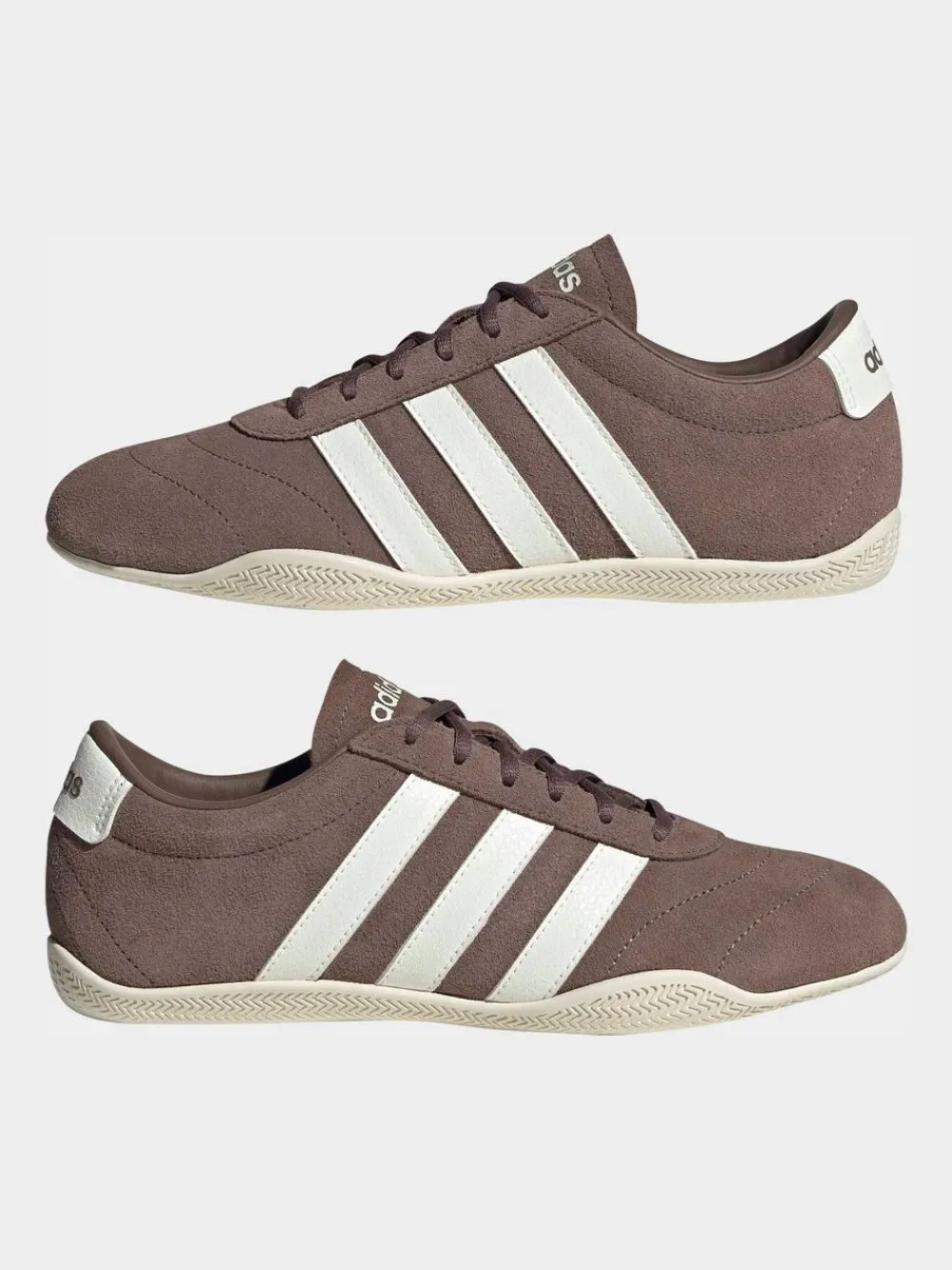 Bruin/wit - Grand Court Lo Trainers*adidas Best
