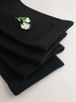 Bumble Bee - Set van 4 paar enkelsokken met geborduurd motief*Next