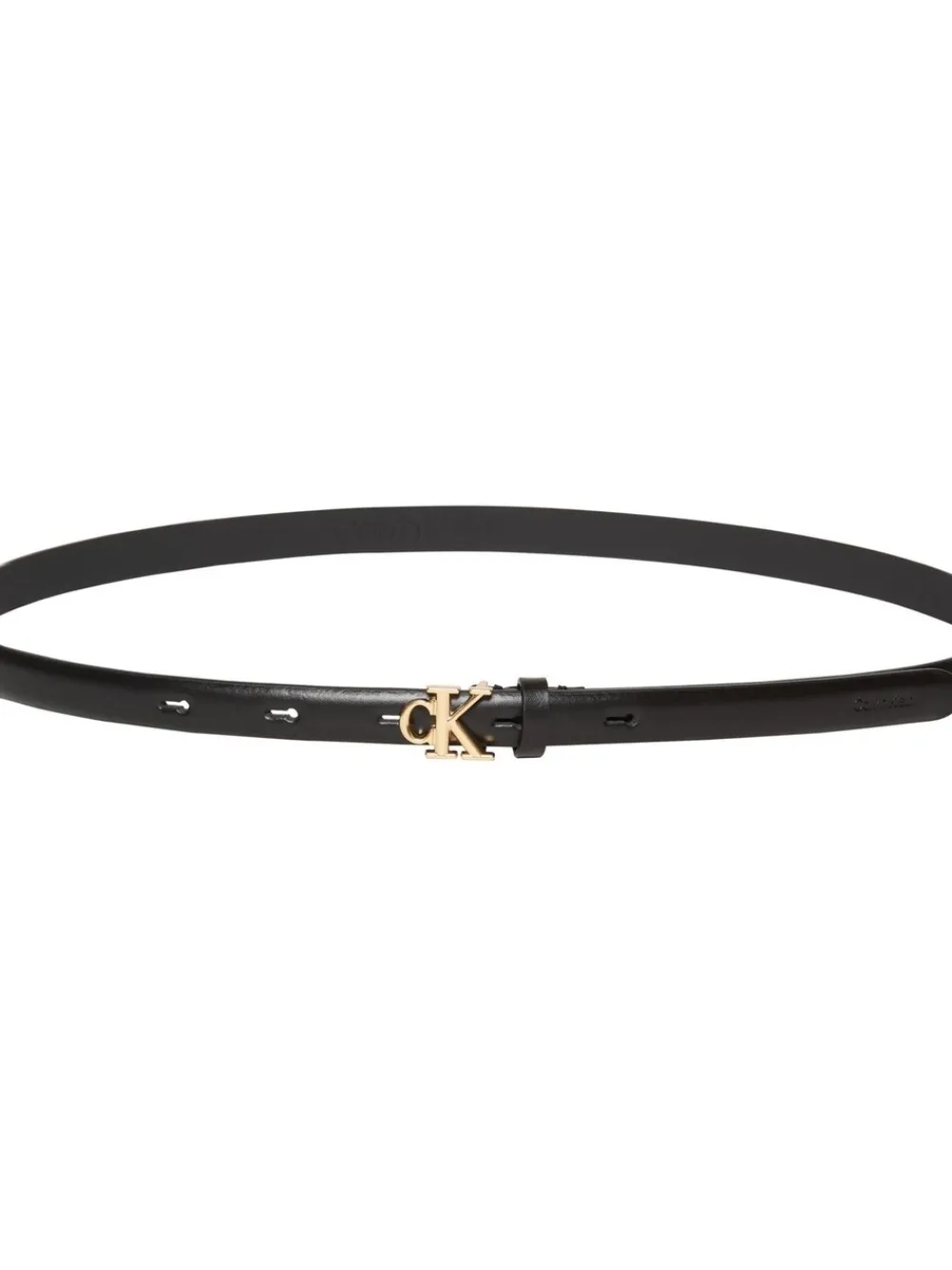 Full Grain Leather Skinny Logo Belt*Calvin Klein New