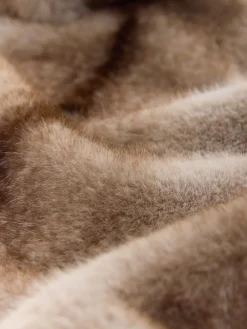 Camel - Faux Fur Tie Waisted Gilet*Next Outlet