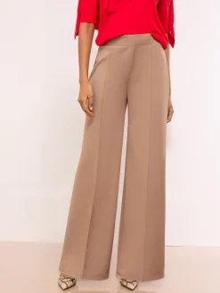 Camel - - Broek met wijde pijpen en hoge taille*Lipsy Hot