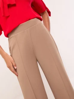 Camel - - Broek met wijde pijpen en hoge taille*Lipsy Hot