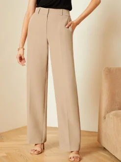 Camel - broek met wijde pijpen*Love & Roses Clearance