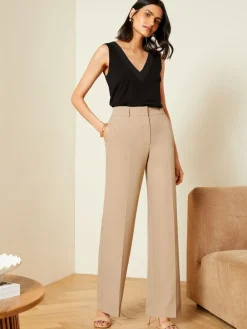 Camel - broek met wijde pijpen*Love & Roses Clearance