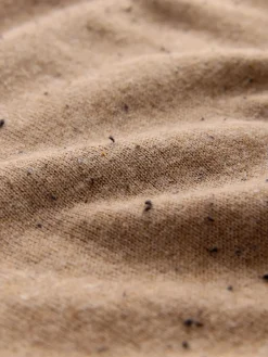 Camel Neppy - Soft Touch V-hals Katoenrijk Vest met Knopen*Next Online