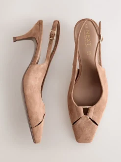 - Leren slingbackhakken met uitsnijdingen en hardwaredetails*Next Sale