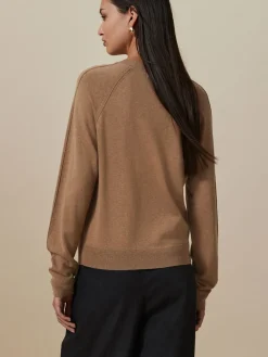 Camelbruin - Soft Touch Ronde hals Katoen Rijke Trui*Next Online