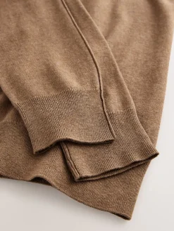 Camelbruin - Soft Touch Ronde hals Katoen Rijke Trui*Next Online