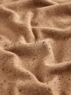 Camelbruine gemêleerd - Soft Touch Ronde hals Katoen Rijke Trui*Next Sale