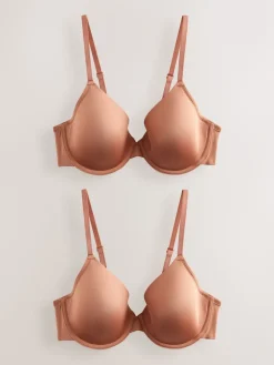 Caramel-nude - A-E Afvlakkende Ultimate Comfort Beha's 2 Verpakking*Next Sale
