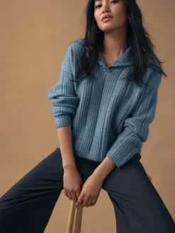 - Ribbed Knit Jumper With Crochet Sailor Collar*Next Best