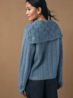 - Ribbed Knit Jumper With Crochet Sailor Collar*Next Best