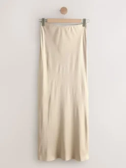 Champagne-goud - Satijnen midirok*Next