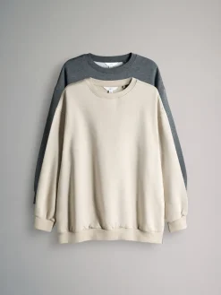 - 2 Pack Longline Crew Neck Sweatshirt*The Set Online