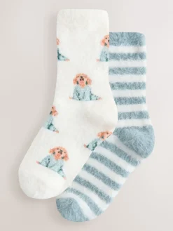 Charlie The Cockapoo - 2 Paar superharige behaaglijke sokken*Next Online