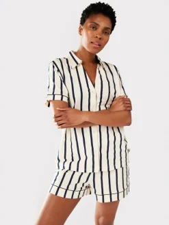 100% Cotton Stripe Short Pyjamas Set*Chelsea Peers Hot